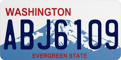 WA license plate ABJ6109