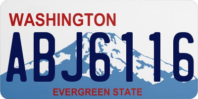 WA license plate ABJ6116