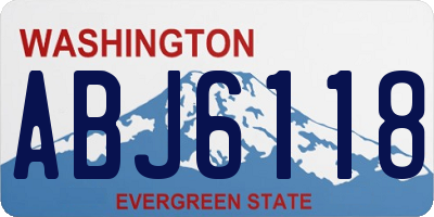 WA license plate ABJ6118