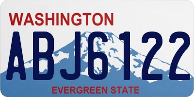 WA license plate ABJ6122