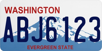 WA license plate ABJ6123