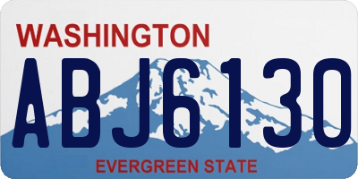 WA license plate ABJ6130
