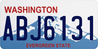 WA license plate ABJ6131