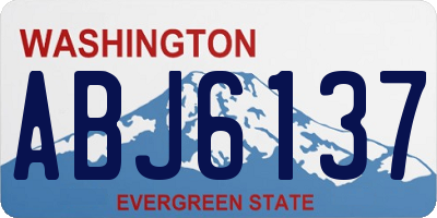 WA license plate ABJ6137