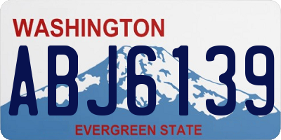 WA license plate ABJ6139