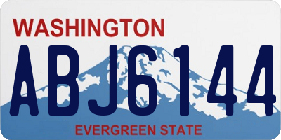 WA license plate ABJ6144