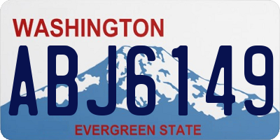 WA license plate ABJ6149