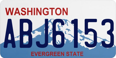 WA license plate ABJ6153