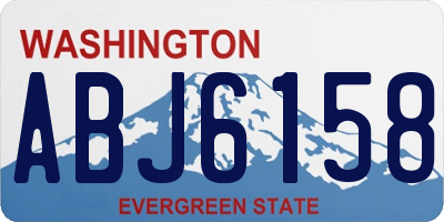 WA license plate ABJ6158