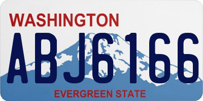 WA license plate ABJ6166