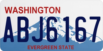 WA license plate ABJ6167