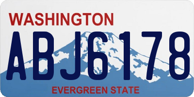 WA license plate ABJ6178