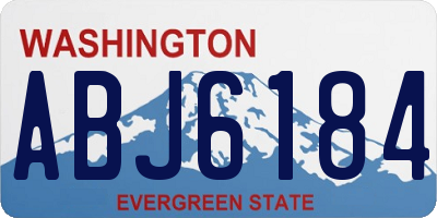 WA license plate ABJ6184