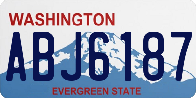 WA license plate ABJ6187