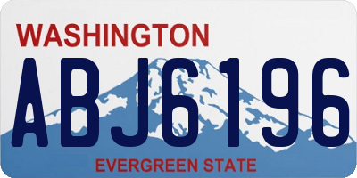 WA license plate ABJ6196