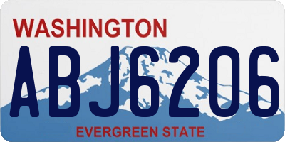 WA license plate ABJ6206