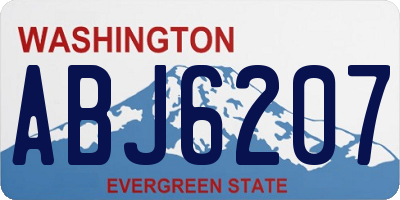 WA license plate ABJ6207