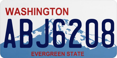 WA license plate ABJ6208