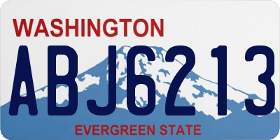 WA license plate ABJ6213