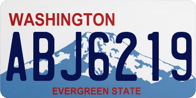 WA license plate ABJ6219