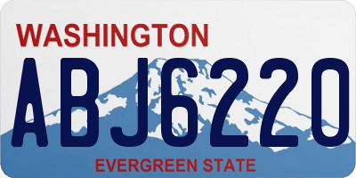 WA license plate ABJ6220