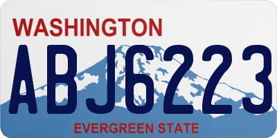 WA license plate ABJ6223