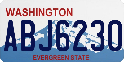 WA license plate ABJ6230