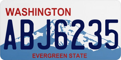 WA license plate ABJ6235