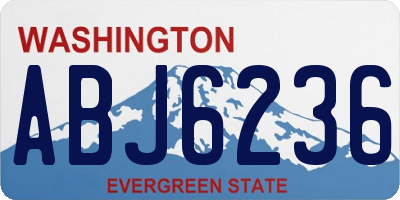 WA license plate ABJ6236