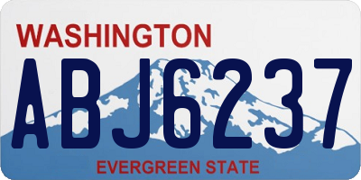 WA license plate ABJ6237