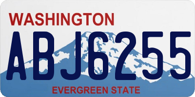 WA license plate ABJ6255