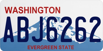 WA license plate ABJ6262