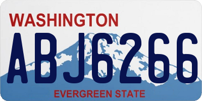 WA license plate ABJ6266