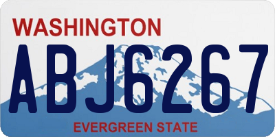 WA license plate ABJ6267