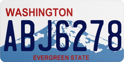 WA license plate ABJ6278