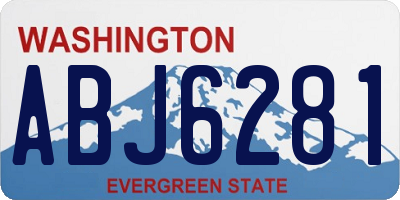 WA license plate ABJ6281