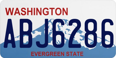 WA license plate ABJ6286