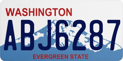 WA license plate ABJ6287