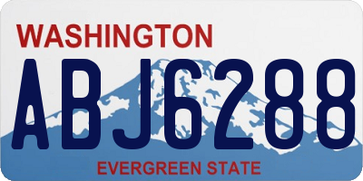WA license plate ABJ6288