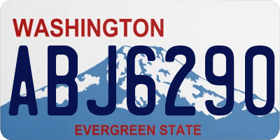 WA license plate ABJ6290