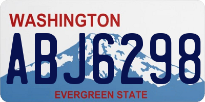 WA license plate ABJ6298
