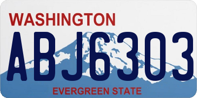 WA license plate ABJ6303