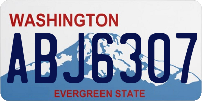 WA license plate ABJ6307