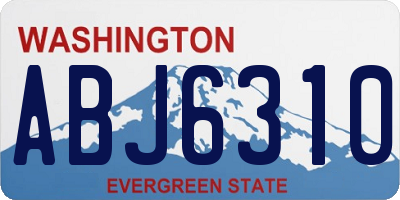 WA license plate ABJ6310