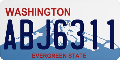 WA license plate ABJ6311