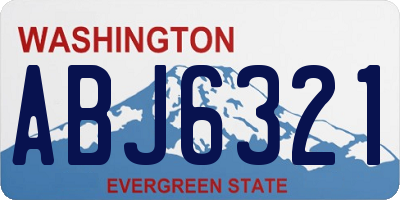 WA license plate ABJ6321