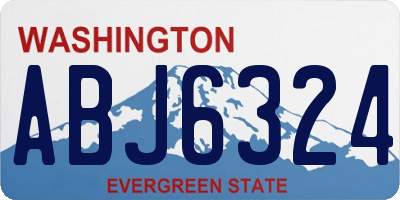 WA license plate ABJ6324