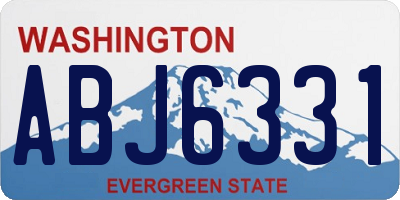 WA license plate ABJ6331