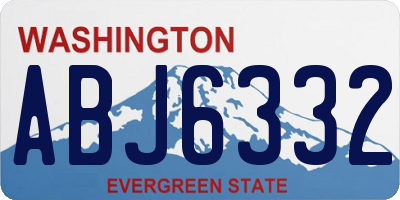 WA license plate ABJ6332