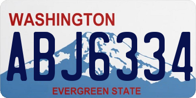 WA license plate ABJ6334